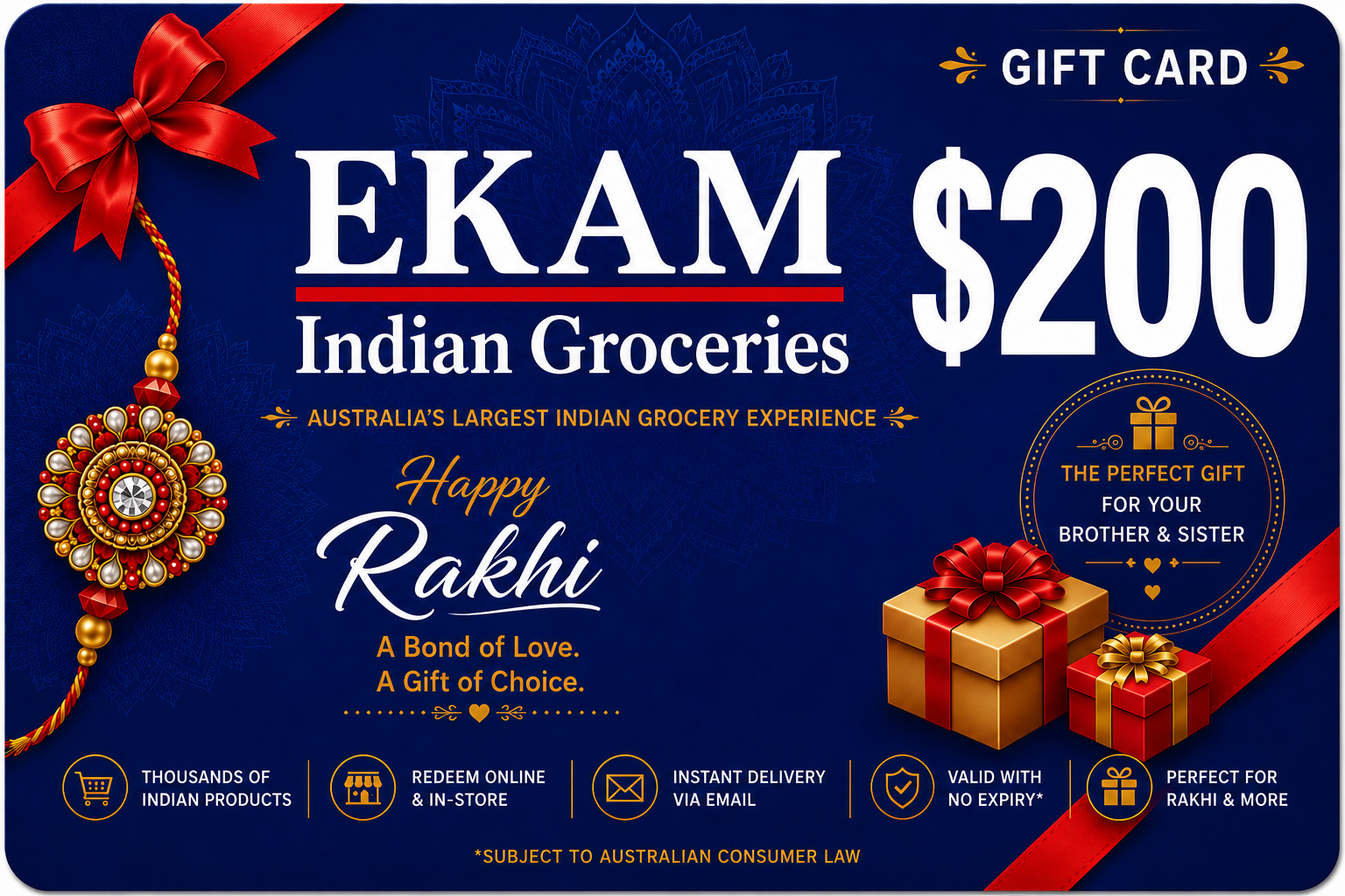 Ekam Rakhi Gift Card